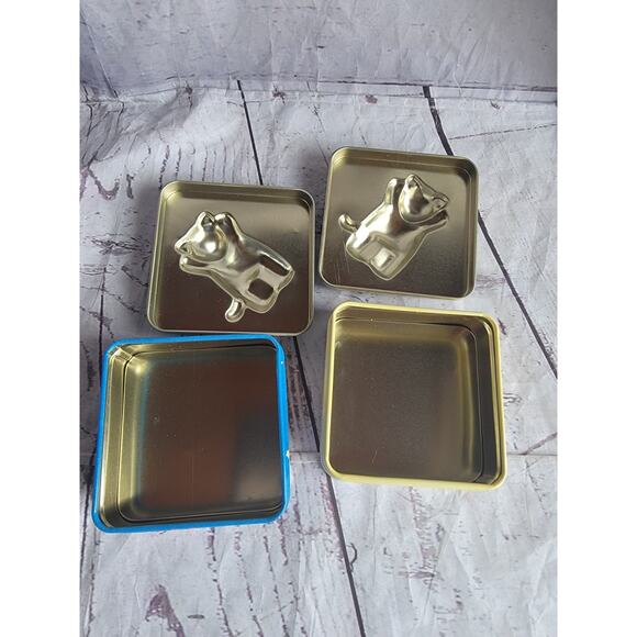 VTG Dana Kubick 2002 Stanley Cat Square Tins Birthday Party And Bed Time - Picture 10 of 10